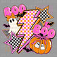 Boo Ghosts Pumpkin Fall Halloween Ready to Press Transfer DTF Transfer Sublimation Transfer