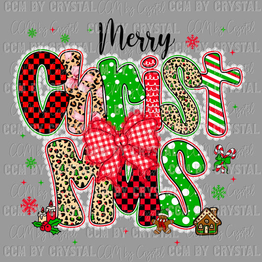 Merry Christmas Ready to Press Transfer DTF Transfer Sublimation Transfer