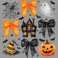 Halloween Coquette Witch Haunted House Ready to Press Transfer DTF Transfer Sublimation Transfer