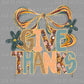 Give Thanks Fall Bow Ready to Press Transfer DTF Transfer Sublimation Transfer