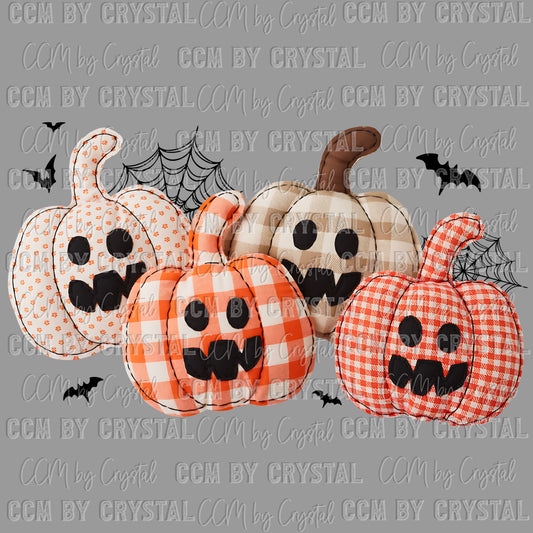 Patchwork Pumpkins Fall Ready to Press Transfer DTF Transfer Sublimation Transfer