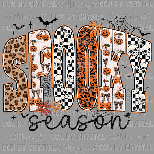Spooky Season Halloween Fall Ready to Press Transfer DTF Transfer Sublimation Transfer