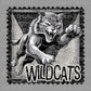 Wildcats Stamp Mascot Ready to Press Transfer DTF Transfer Sublimation Transfer