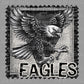 Eagles Stamp Mascot Ready to Press Transfer DTF Transfer Sublimation Transfer