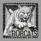 Bobcats Stamp Mascot Ready to Press Transfer DTF Transfer Sublimation Transfer