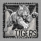 Tigers Stamp Mascot Ready to Press Transfer DTF Transfer Sublimation Transfer