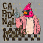 Cardinal Pride Peace Sign Colorful Mascot Ready to Press Transfer DTF Transfer Sublimation Transfer