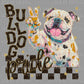 Bulldog Pride Peace Sign Colorful Mascot Ready to Press Transfer DTF Transfer Sublimation Transfer