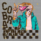Cobra Pride Peace Sign Colorful Mascot Ready to Press Transfer DTF Transfer Sublimation Transfer