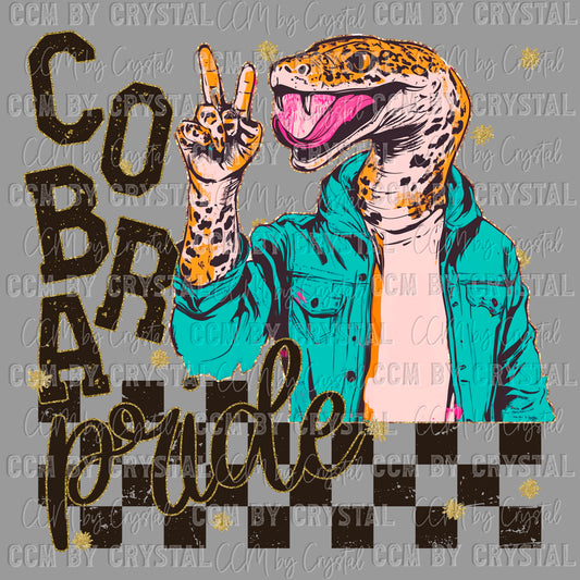 Cobra Pride Peace Sign Colorful Mascot Ready to Press Transfer DTF Transfer Sublimation Transfer