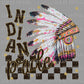 Indian Pride Peace Sign Colorful Mascot Ready to Press Transfer DTF Transfer Sublimation Transfer