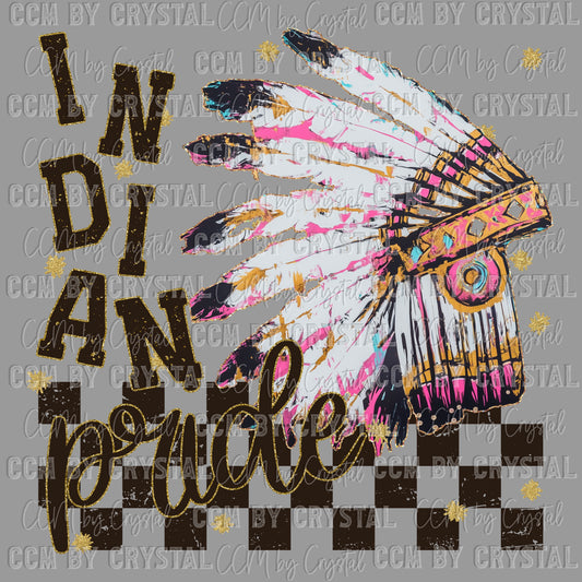 Indian Pride Peace Sign Colorful Mascot Ready to Press Transfer DTF Transfer Sublimation Transfer