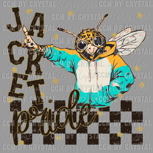 Jacket Pride Peace Sign Colorful Mascot Ready to Press Transfer DTF Transfer Sublimation Transfer