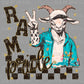 Ram Pride Peace Sign Colorful Mascot Ready to Press Transfer DTF Transfer Sublimation Transfer