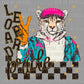Leopard Pride Peace Sign Colorful Mascot Ready to Press Transfer DTF Transfer Sublimation Transfer