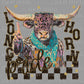 Longhorn Pride Peace Sign Colorful Mascot Ready to Press Transfer DTF Transfer Sublimation Transfer