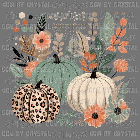Pumpkins Fall Ready to Press Transfer DTF Transfer Sublimation Transfer