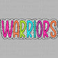 Warriors colorful Sports Mascot Ready to Press Transfer DTF Transfer Sublimation Transfer