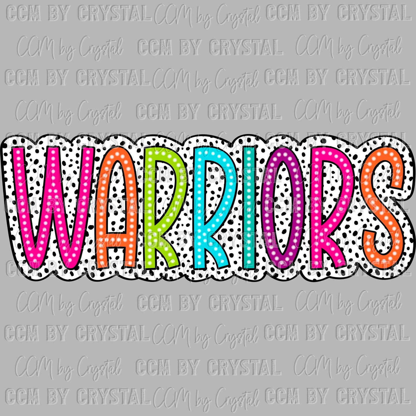 Warriors colorful Sports Mascot Ready to Press Transfer DTF Transfer Sublimation Transfer