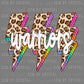 Warriors colorful leopard Sports Mascot Ready to Press Transfer DTF Transfer Sublimation Transfer