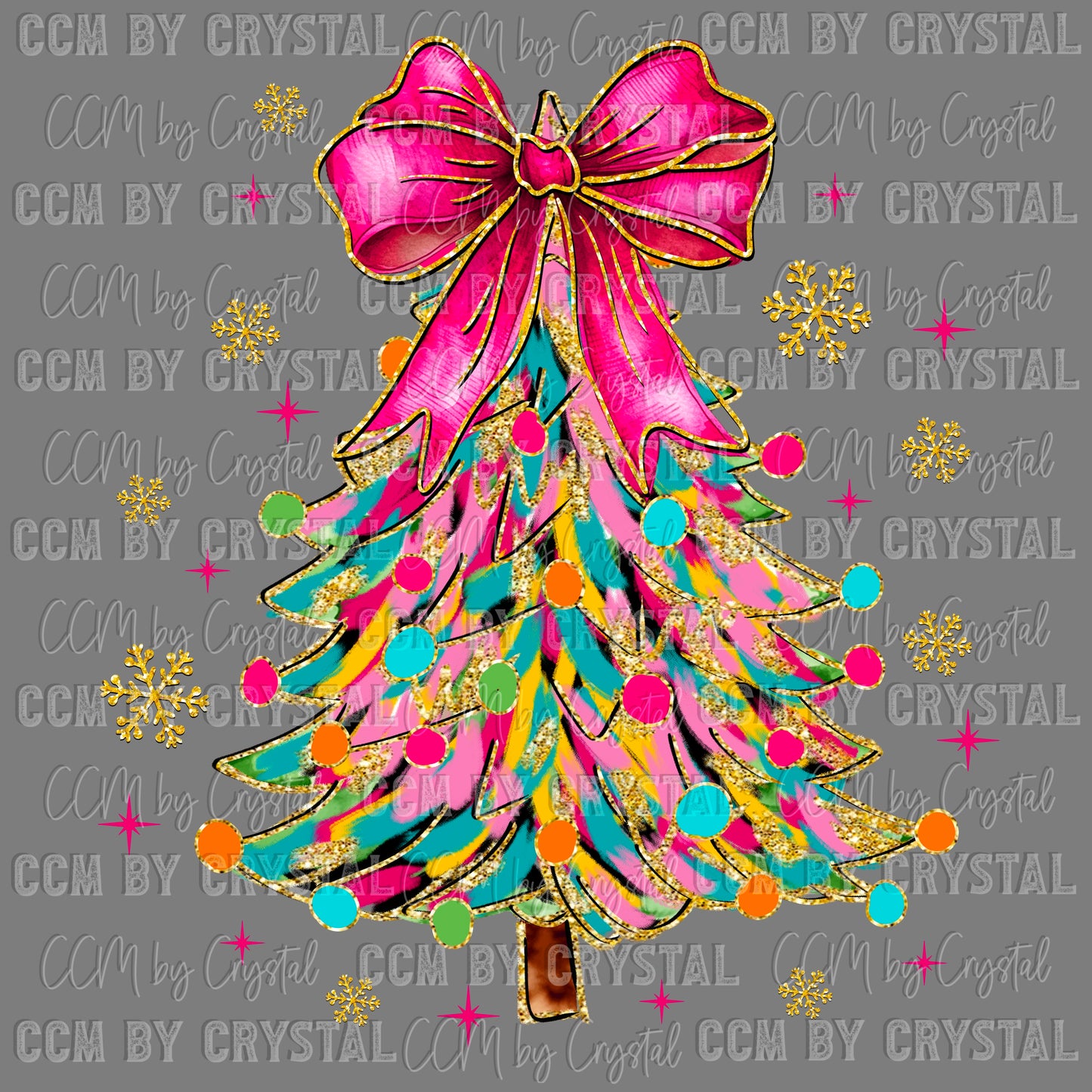 Christmas Tree Ready to Press Transfer DTF Transfer Sublimation Transfer