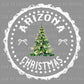 Personalized State Christmas Stamp Ready to Press Transfer DTF Transfer