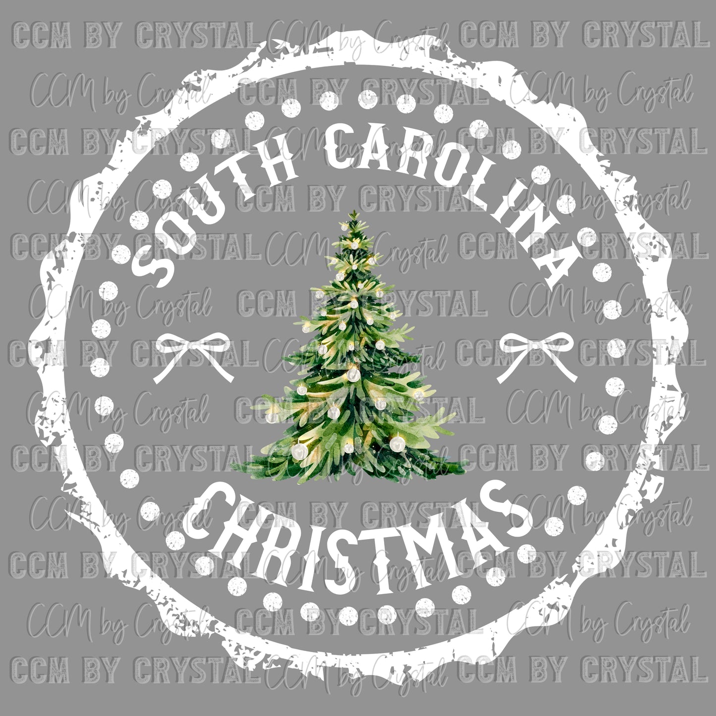 Personalized State Christmas Stamp Ready to Press Transfer DTF Transfer