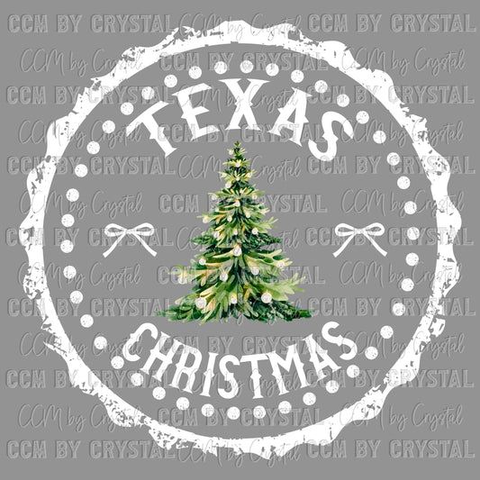 Personalized State Christmas Stamp Ready to Press Transfer DTF Transfer