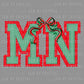 Personalized Christmas State Abbreviation Ready to Press Transfer DTF Transfer Sublimation Transfer