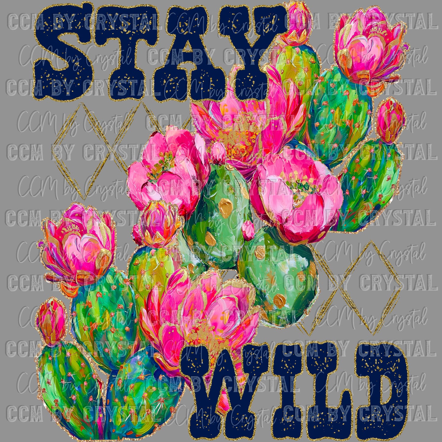 Stay Wild Cactus Ready to Press Transfer DTF Transfer Sublimation Transfer