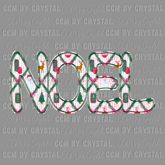 Noel Christmas Ready to Press Transfer DTF Transfer Sublimation Transfer