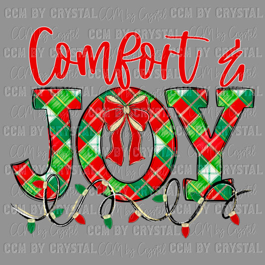 Comfort and Joy Christmas Ready to Press Transfer DTF Transfer Sublimation Transfer