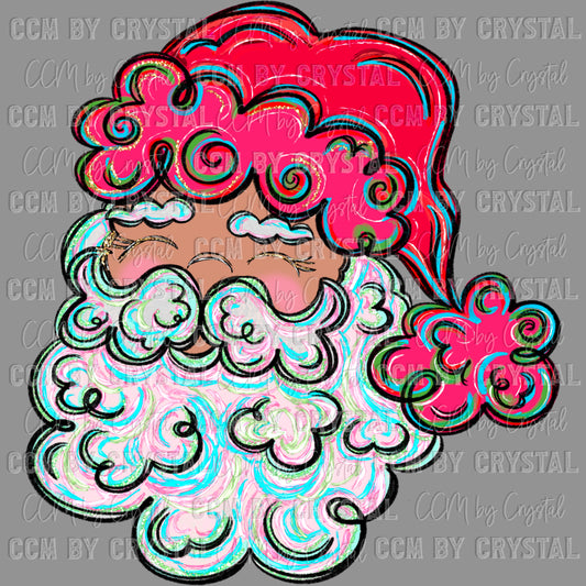 Santa Christmas Ready to Press Transfer DTF Transfer Sublimation Transfer