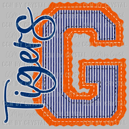 G Tigers Seersucker Ready to Press Transfer DTF Transfer Sublimation Transfer