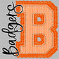 B Badger Seersucker Orange Ready to Press Transfer DTF Transfer Sublimation Transfer