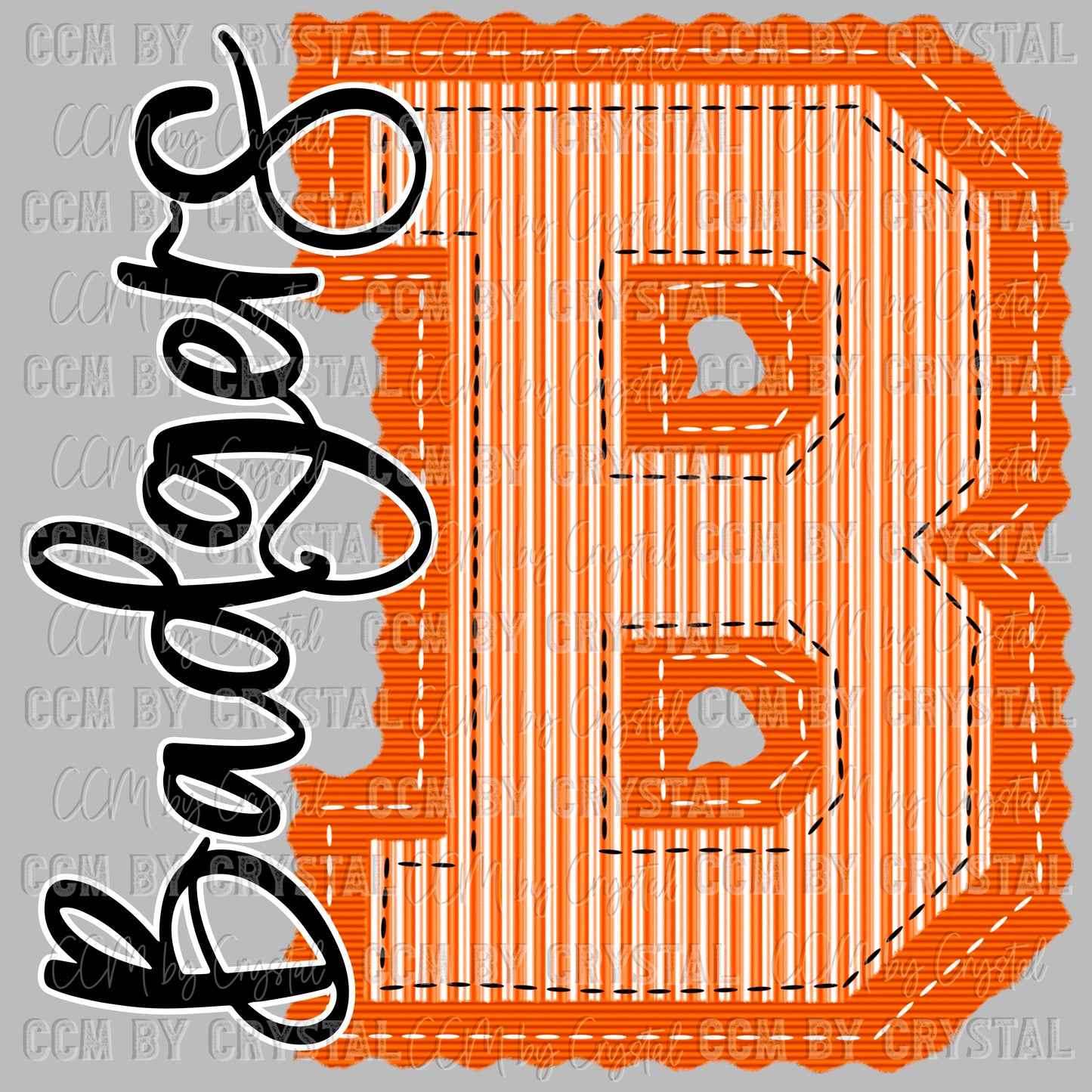 B Badger Seersucker Orange Ready to Press Transfer DTF Transfer Sublimation Transfer