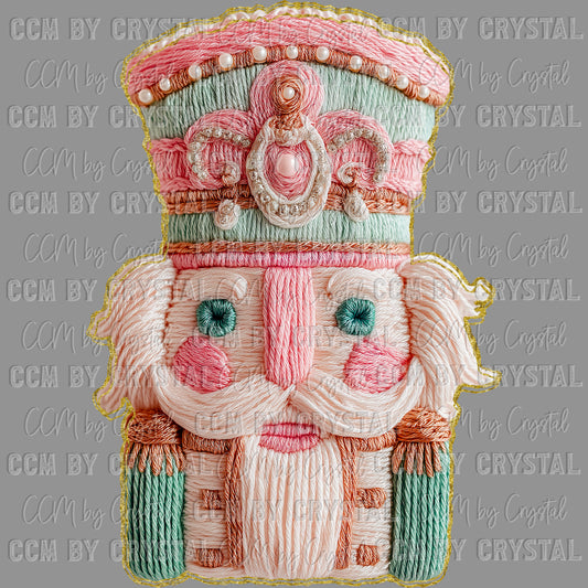 Faux French Knot Nutcracker Christmas Ready to Press Transfer DTF Transfer Sublimation Transfer