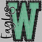 Personalized Seersucker Letter Mascot Ready to Press Transfer DTF Transfer Sublimation Transfer