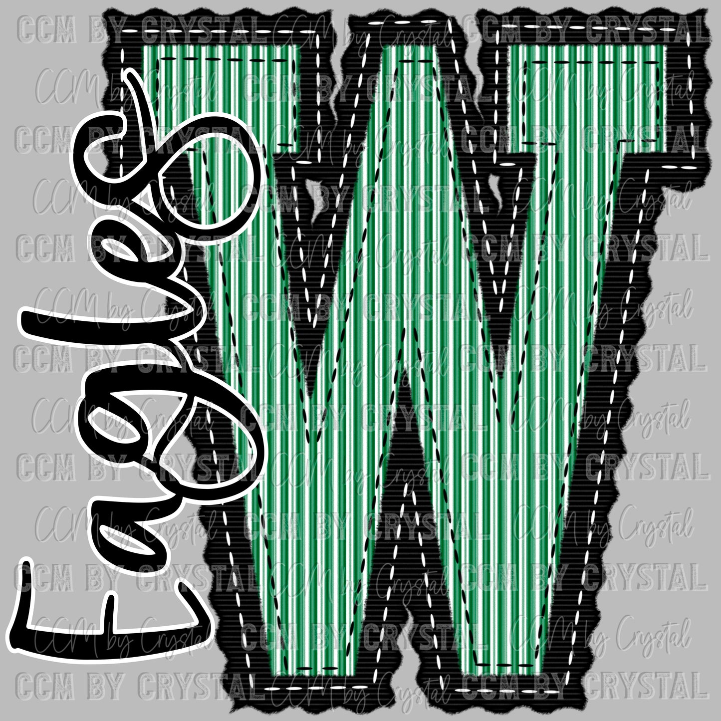 Personalized Seersucker Letter Mascot Ready to Press Transfer DTF Transfer Sublimation Transfer