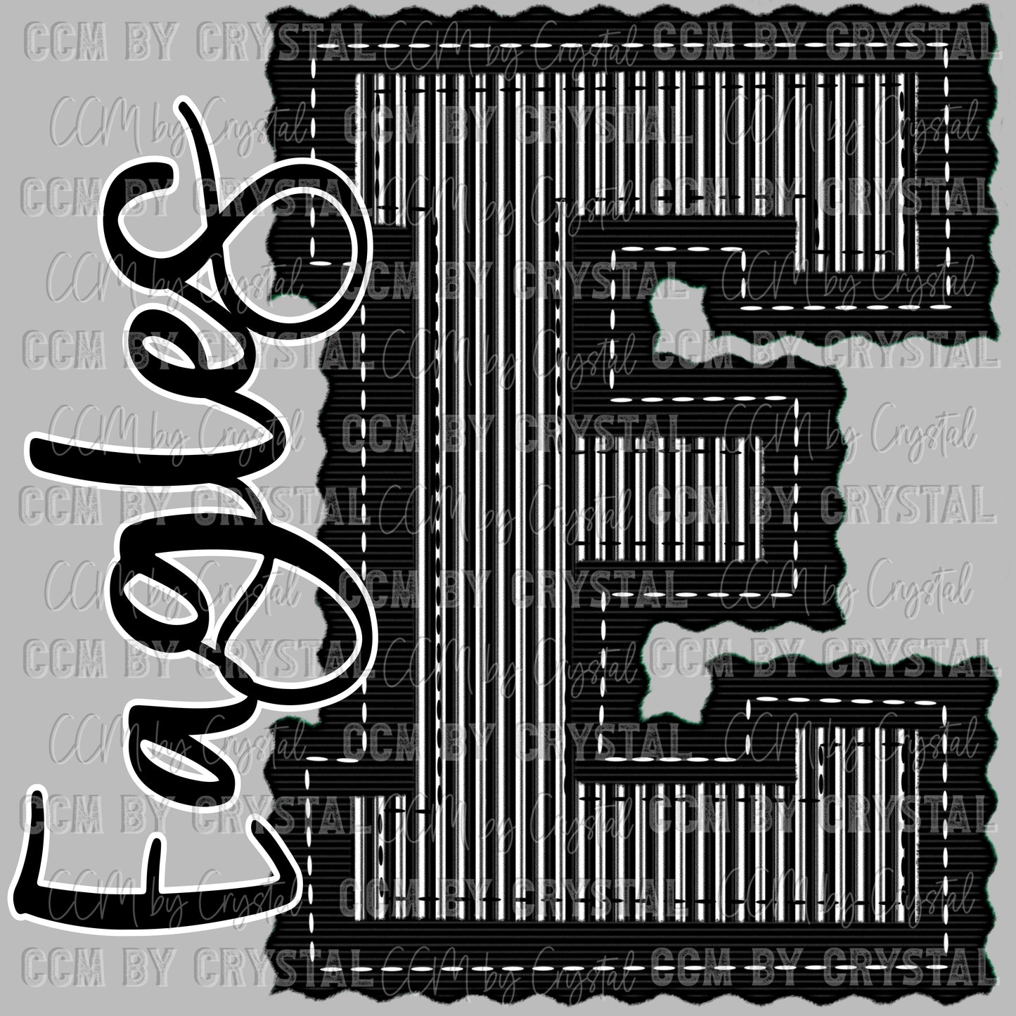 E EaglesBlack Seersucker Ready to Press Transfer DTF Transfer Sublimation Transfer