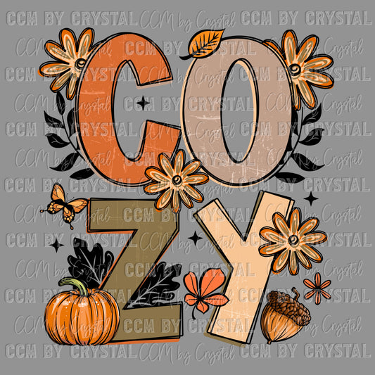 Cozy Fall Thanksgiving Ready to Press Transfer DTF Transfer Sublimation Transfer