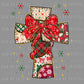 Patchwork Cross Christmas Ready to Press Transfer DTF Transfer Sublimation Transfer