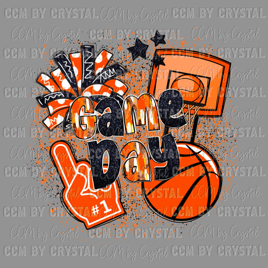 Game Day Basketball Mascot Sports Ready to Press Transfer DTF Transfer Sublimation Transfer