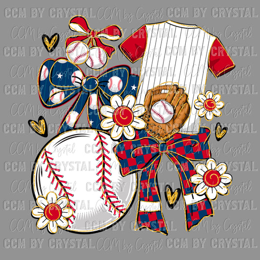 Baseball Mascot Sports Ready to Press Transfer DTF Transfer Sublimation Transfer