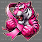Tigers Pink Out Mascot Sports Ready to Press Transfer DTF Transfer Sublimation Transfer