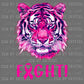 Tigers Pink Out Mascot Sports Ready to Press Transfer DTF Transfer Sublimation Transfer