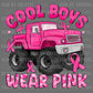 Cool Boys Wear Pink Pink Out Mascot Sports Ready to Press Transfer DTF Transfer Sublimation Transfer