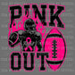 Pink Out Mascot Sports Ready to Press Transfer DTF Transfer Sublimation Transfer