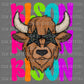 Colorful Bison Mascot Sports Ready to Press Transfer DTF Transfer Sublimation Transfer