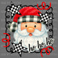 Ho Ho Ho Santa Christmas Checkered  Ready to Press Transfer DTF Transfer Sublimation Transfer